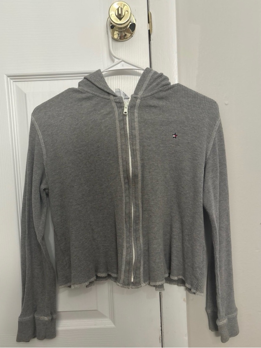 Vintage Tommy Hilfiger Gray Zip-Up Jacket Size M